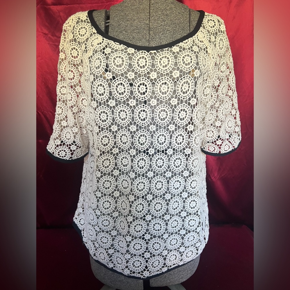 Tory Burch White Lace Blouse